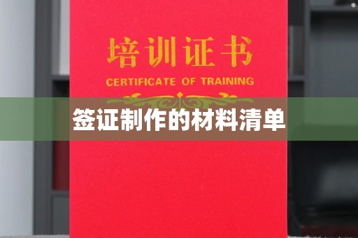河池签证制作的材料清单